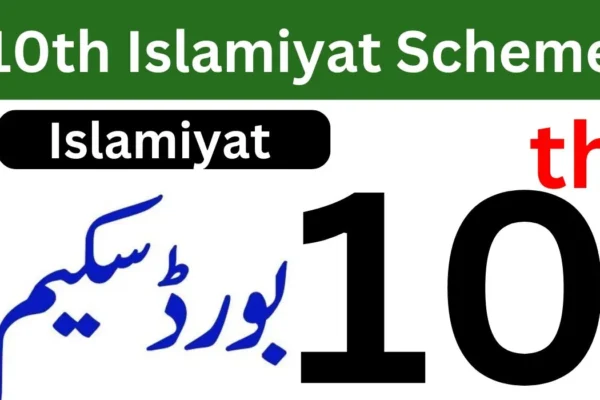 10th Class Islamiat Paper Pairing Scheme 2025